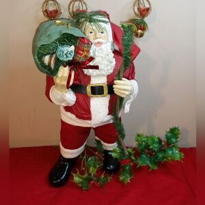 Vtg. Kirkland's Paper Mache Santa Claus Holiday Decor